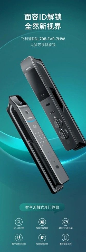 重磅新品迭出 飞利浦智能锁DDL708-FVP智能化、科技感双提升满足用户期待
