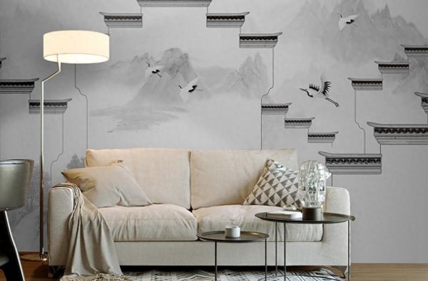 天洋墙布+壁画,室内装修设计新的打开方式