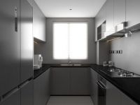 一眼沦陷在这黑色极简厨房里