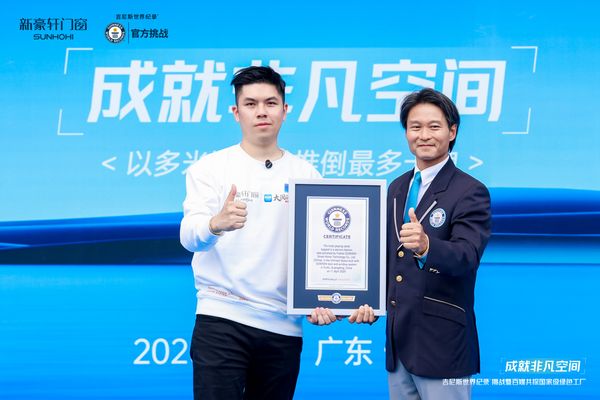 新豪轩门窗成功挑战吉尼斯世界纪录 百媒共探绿色智造基地