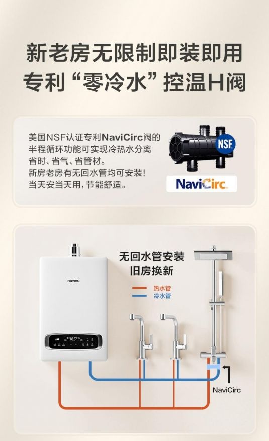 没有回水管也可以使用零冷水！？庆东纳碧安的外置零冷水Navicirc阀完美解决