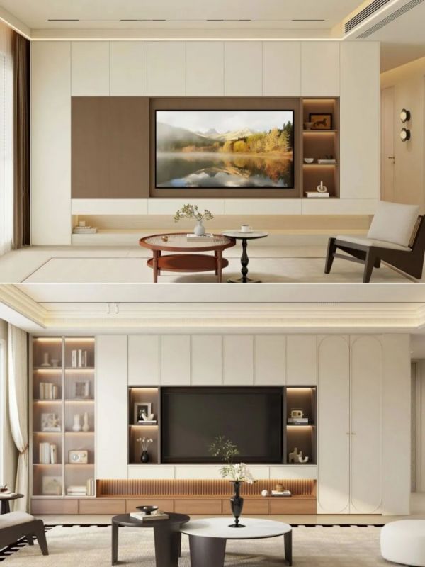 全友家居案例丨12个高颜值满墙电视柜，快收藏照搬！