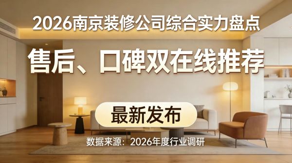 2026南京装修公司综合实力年度榜单：售后、口碑双在线推荐
