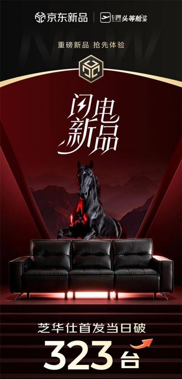 芝华仕×马德钟强强联手,黑马沙发京东首发达成率106%,引爆高端功能沙发市场