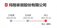 深交所终止对玛格家居首次公开发行股票并在主板上市的审核